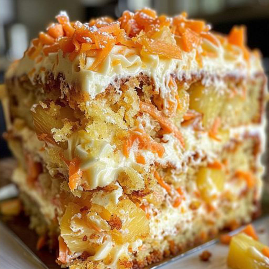 Hawaiian Carrot Pineapple Cake 🥕🍍