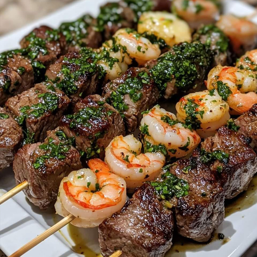 Skewers Surf & Turf Meets Chimichurri