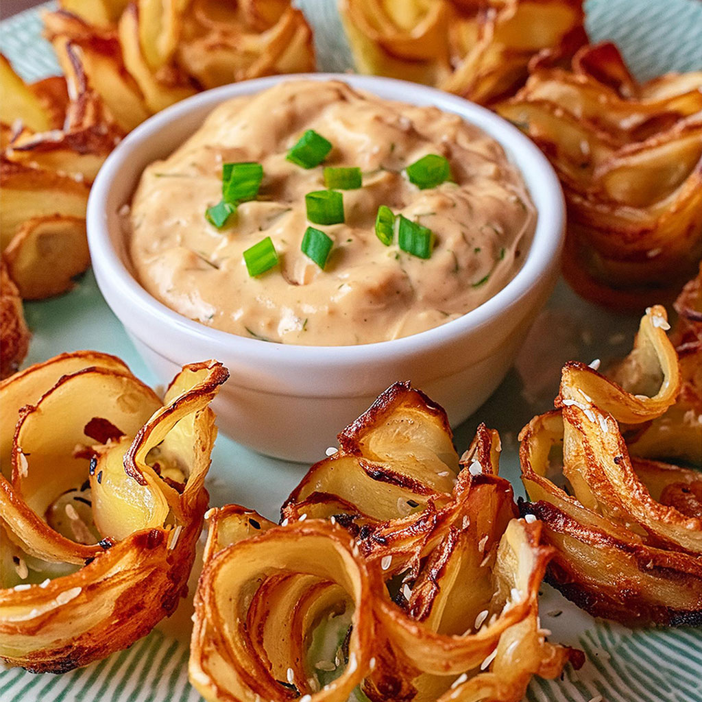 Blooming Onion Bites with Dipping Sauce