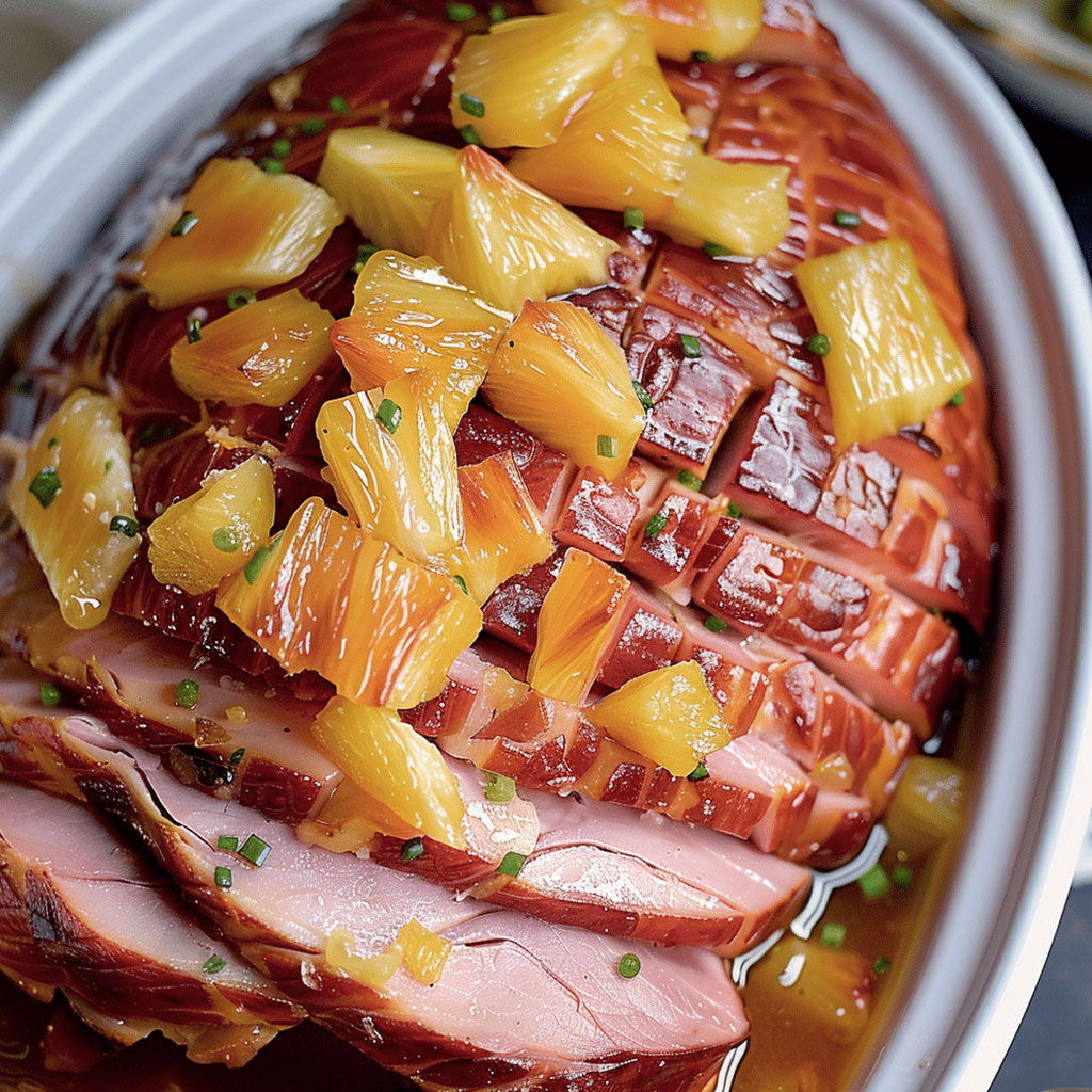 Crock Pot Brown Sugar Pineapple Ham