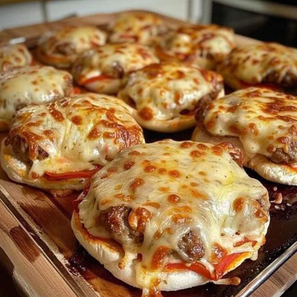 Cheesy Mini Pizza Sliders Recipe