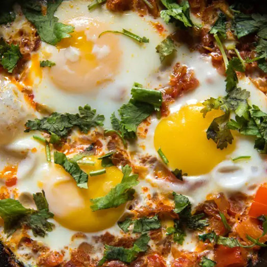 Shakshuka is a popular tomato-based dish