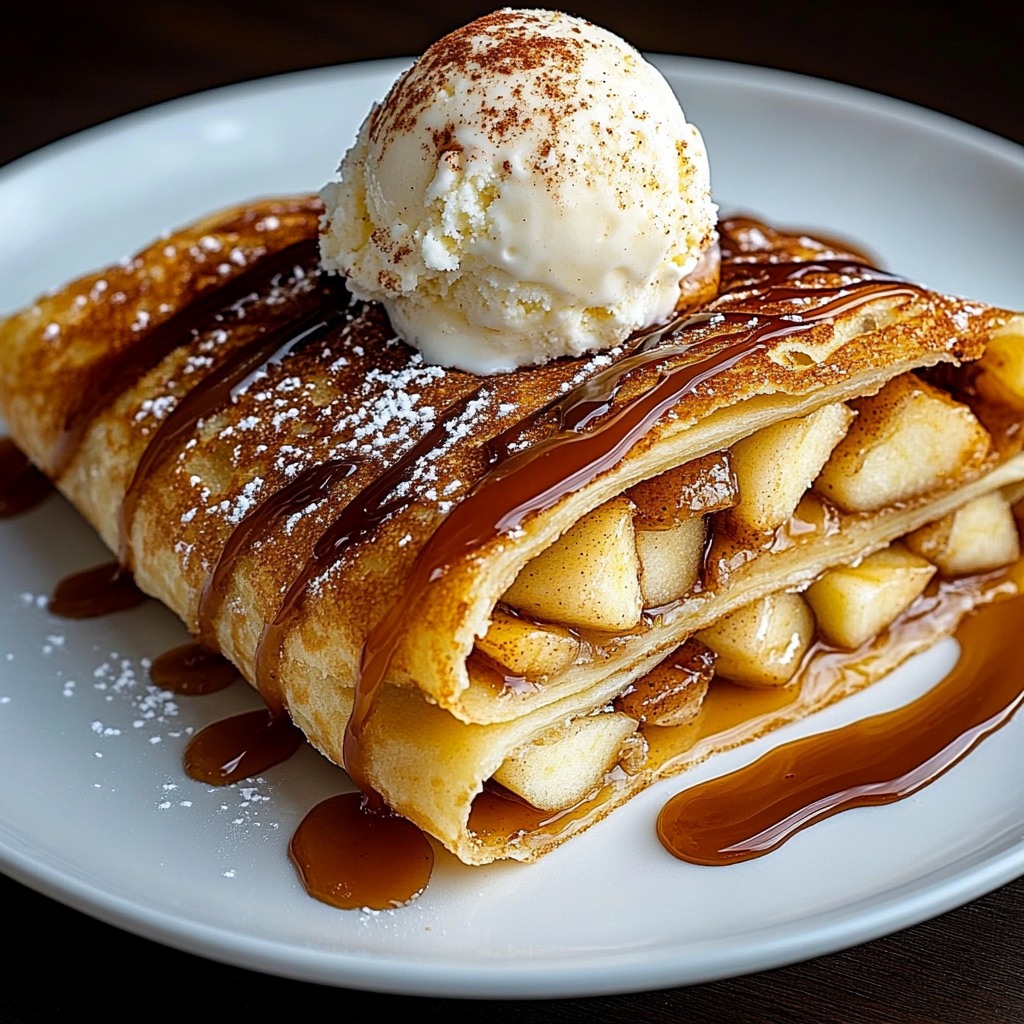 Decadent Apple Strudel with Ice Cream,
Apple Ice Cream,
Apple,
Ice Cream