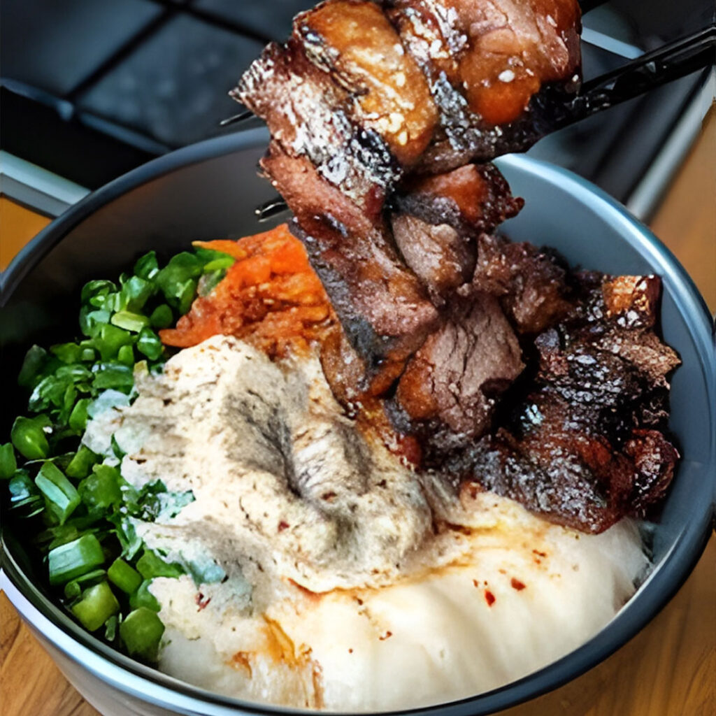 Korean BBQ Steak Bowls with Creamy Sauce, Korean BBQ, BBQ Steak. Steak, Creamy Sauce